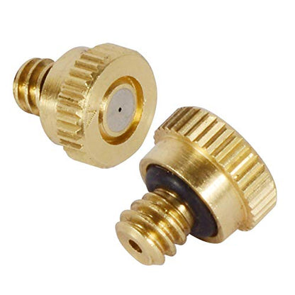 KUWAN 0.016" Orifice (0.4mm) Thread UNC 10/24 Brass Misting Nozzles 30PCS | Low Pressure Atomizing Misting Sprayer Water Hose Nozzle for Greenhouse, Landscaping, Outdoor Cooling Mister System - color: 40 PCS