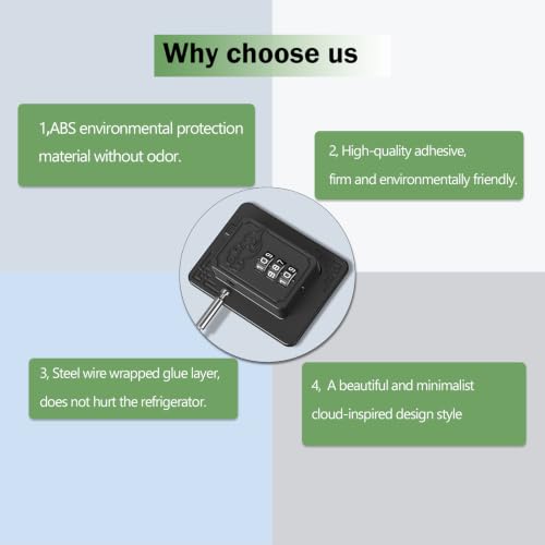 4 Pack Refrigerator Lock with 3 Digit Code, Black | Easy Install, Combination Lock Freezer Lock, Child Proof Cabinet Locks, For Refrigerators, Drawers, Closets, Windows - color: Black-4Pack