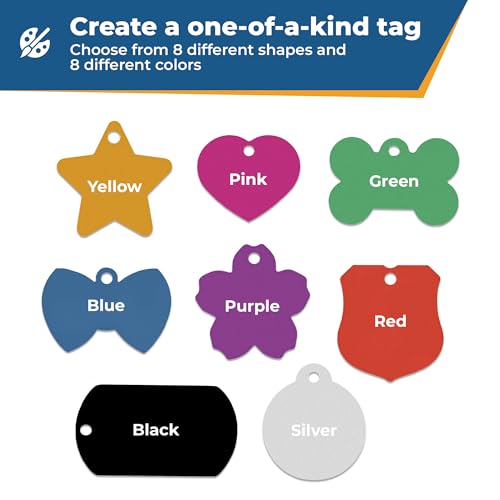 GoTags Dog Tags, Personalized Engraved Dog and Cat ID Tags for Pets, Custom Engraved on Both Sides, Various Shapes Including Bone, Round, Heart, Bow Tie, Star, and Badge (Round, Small - Pack of 1) - size: Small, style: Round