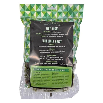 Mood Moss for Terrarium Habitats, Small 1-Pack | Preserved Moss for Reptiles, Amphibians & Invertebrates Terrariums, Humidity Control, Soft, Dye-Free, Family Owned, USA Made - size: Small 1-pack, style: Mood Moss