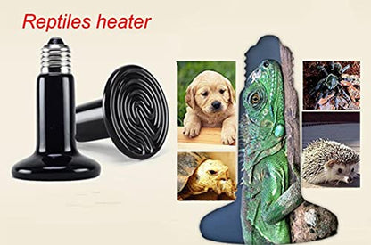 Pet Reptile Far Ceramic Heating Lamp 110V 220V Heat Emitter Light Bulb 25W 50W 75W 100W 150W 200W 110V -100W - color: 110v -100w