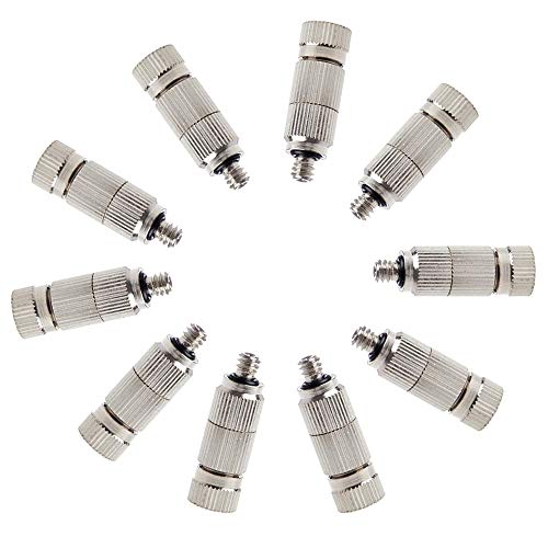 Yoebor Stainless Steel 304 Misting Nozzles Outdoor Cooling System 0.4mm | Cleanable, 3/16" Thread - size: 0.4mm
