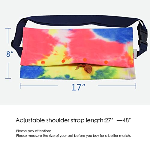LIKZINWA Small Animal Sling Carrier,Small Animal Bag for Bearded Dragons Lizards and Reptile with Adjustable Strap (Red+Schoolbag) - color: Red+Schoolbag