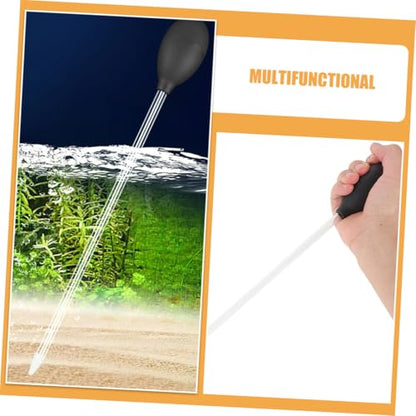 DOITOOL Water Absorber Aquarium Gravel Vacuum Fish Feeder Tube Fish Tank Feeder Tube Fish Tank Siphon Aquarium Tool Kit Fish Tank Vacuum Fish Tank Cleaning Tools Acrylic Black