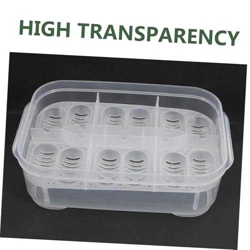 SUPVOX Transparent Plastic Breeding Box for Hatching Snakes Lizards and Turtles Sturdy Easy to Clean Hatching Tray for Reptile Enthusiasts