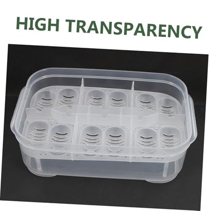 SUPVOX Transparent Plastic Breeding Box for Hatching Snakes Lizards and Turtles Sturdy Easy to Clean Hatching Tray for Reptile Enthusiasts