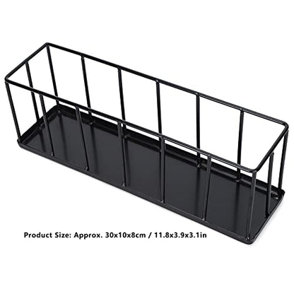 Omabeta Stainless Steel Tortoise Feeder Multifunctional Food Dispenser for Reptiles 30x10x8cm Easy Clean and Safe Feeding (Black)