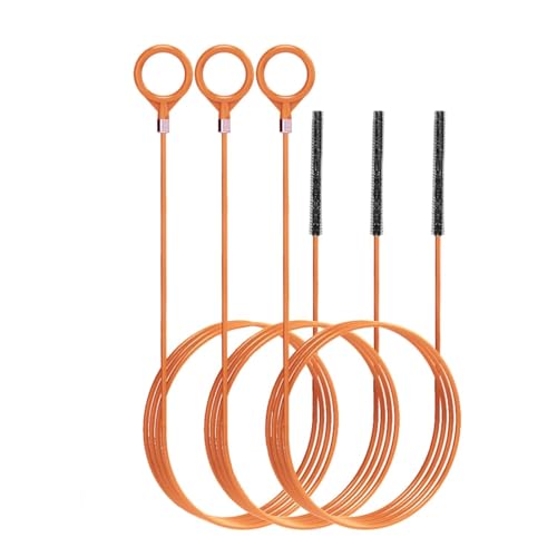 3pcs 50 Inch Drain Snake Hair Clog Remover Tool, Anti-Break Metal with Nylon Coating Sink Snake, for Bathroom Sink, Tub, Shower, Pipe Drain - style: 50 IN
