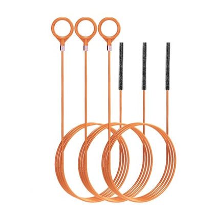3pcs 50 Inch Drain Snake Hair Clog Remover Tool, Anti-Break Metal with Nylon Coating Sink Snake, for Bathroom Sink, Tub, Shower, Pipe Drain - style: 50 IN