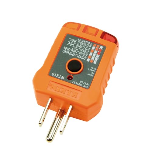 Klein Tools IR1KIT Infrared Thermometer and GFCI Receptacle Tester Kit, Non-Contact Digital Temperature Measurement and Electrical Tester - style: IR Thermometer w/GFCI Tester