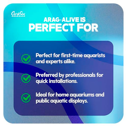 CaribSea Arag-Alive Special Grade Sand - 20 lbs - Natural Aragonite Substrate for Reef & Marine Tanks, Promotes Coral Growth & Biological Filtration - size: 20lb (Pack of 1)