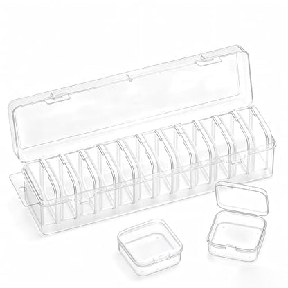 Bead Organizer Box, 13 Pcs Compartments Clear Plastic Storage Containers Set for Bracelet Making DIY, Jewelry, Small Parts - size: 13 Compartments