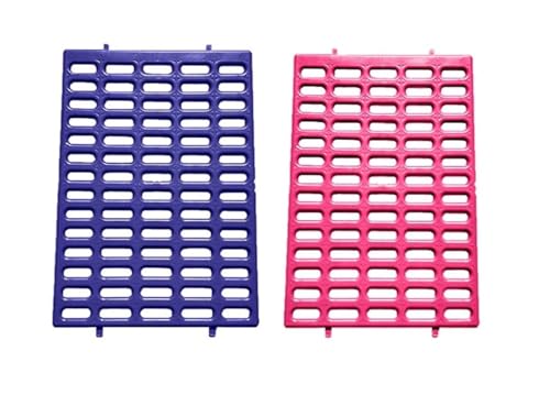 Saguaro Acres Rabbit and Small Animal Cage Resting Mat for Wire Floored Cages 2 Pack (Pink & Purple) - color: Pink & Purple