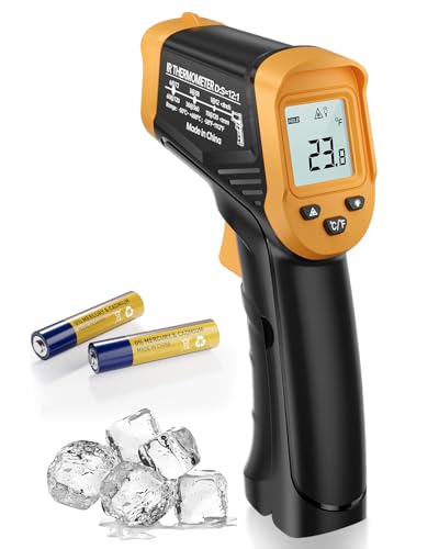 Eventek Infrared Thermometer Gun, -58°F to 1112°F Laser Thermometer Temperature Gun, IR Temp Gun for Cooking, Pizza Oven Accessories, Griddle, AC, Barbecue, Air, Fridge, Engine, Kitchen