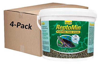 Tetra ReptoMin Floating Food Sticks, Food for Aquatic Turtles, Newts and Frogs, 6.83 lbs (4 pack) - size: 6.38 Pound (Pack of 4)