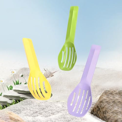 3PCS Sifter Hamster Poop Scooper Sand Bath Scoop Plastic Litter Scoop Sandbox Scooper Hamster Bedding Scooper Pet Cleaning Tools