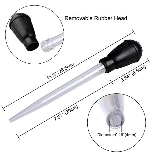 WEAVERBIRD Manual Fish Tank Water Changer Aquarium Dropper, 30ml Aquarium Clean Pipette Dropper, Fish Tank Cleaning Waste Remover, Aquarium Gravel Cleaning Straw, Black - color: Black