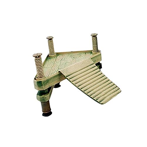 Milisten Triangular Turtle Dock Platform Floating Reptile Basking Ramp for Turtles Frogs and Crabs Durable Water-Level Design Fits to Tanks Approx
