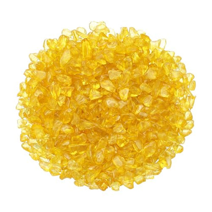 Crystal Chips Stone, 0.44 Lb Fluorite Gravel Rocks (Yellow Agate, 5-7 Mm) - color: Yellow, size: 5 - 7 mm