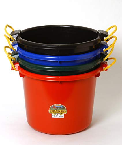 Little Giant® Plastic Muck Tub | Durable & Versatile Utility Bucket with Handles | Muck Bucket | Durable Handles | 70 Quart | Red - color: Red, size: 70 quart