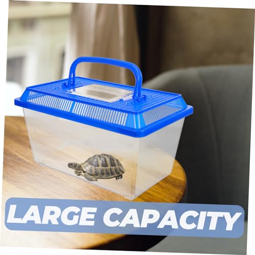 Household Turtle Habitat Tank Reptile Transport Box for Feeding and Observation Turtle Aquarium