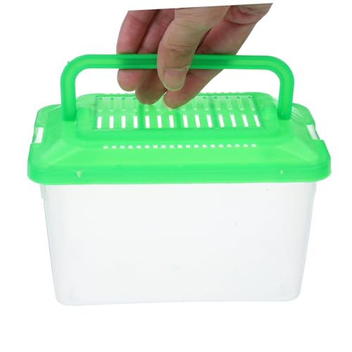 GALPADA Portable Turtle Feeding Box Transparent Reptile Habitat for Hamsters and Goldfish Easy to Small Fish Tank Excellent Visibility for Pet Transport and Observation
