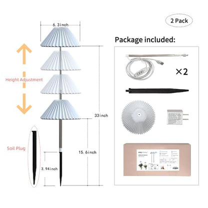MiniSun Deco Origami Style Ground Stake LED Plant Grow Light, Full Spectrum with Adjustable Brightness, Space-Saving Design for Indoor Plants, 2 Pack (Light for Plant Growth) - style: Soil plug 2pack