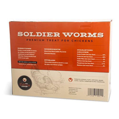 Fluker's Culinary Coop Bulk Dried Soldierworms, Premium Organic Dried Soldierworms for Chickens-High Protein & Omega3 Chicken Feed for Wild Birds, Reptile,& Chicken Treats for Laying Hens, 10lbs - size: 10 pound (Pack of 1)