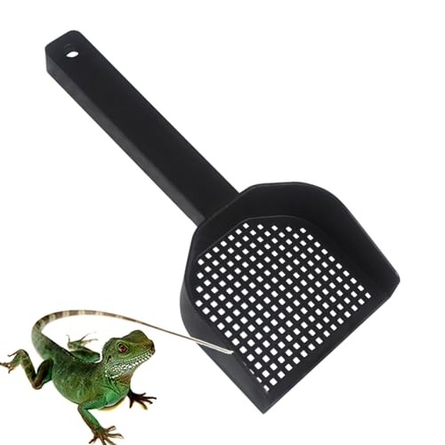 Litter Box Scoop - Litter Box Scooper, Hangable Cat Scoop with Ergonomic Handles | Efficient Cleaning Reptile Terrarium Bedding Substrate for Turtle, Frog, Hedgehog, Lizard, Snakes - color: small