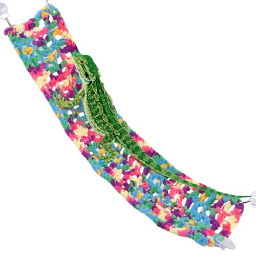 30" x 7" Upgraded Soft Reptile Lizard Hammock, Soft Reptile Lizard Hammock Comfortable Breathable Swing Hanging Sleeping Bed for Small Pets (B)