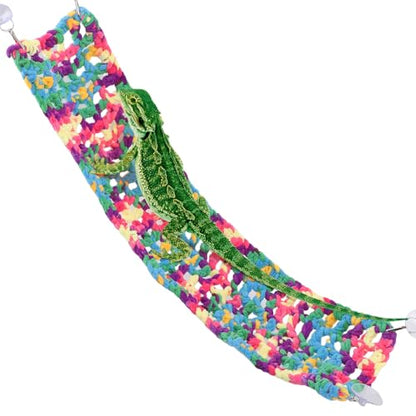 30" x 7" Upgraded Soft Reptile Lizard Hammock, Soft Reptile Lizard Hammock Comfortable Breathable Swing Hanging Sleeping Bed for Small Pets (B)