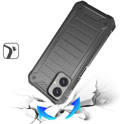 for Cricket Icon 2026 (Regular Version) Premium Tough Hybrid Cover Phone Case + Extreme Band (Gray) - color: Gray