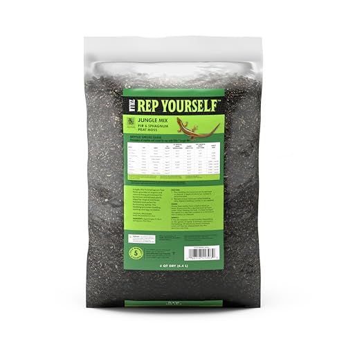 Zilla Reptile Terrarium Bedding Substrate Jungle Mix, 4 Quart