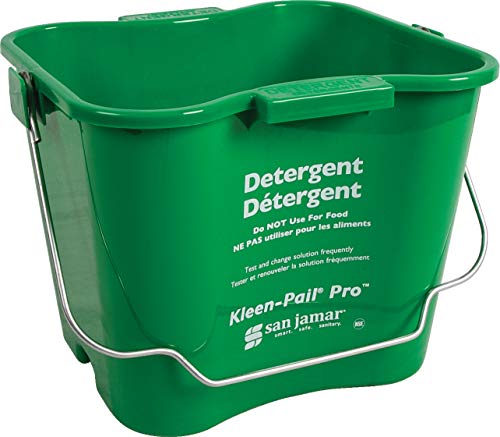 Kleen-Pail 1 1/2 gal Curved Rectangular Bucket, Green, Polypropylene KPP196GN - 1 Each - size: 6 Quarts