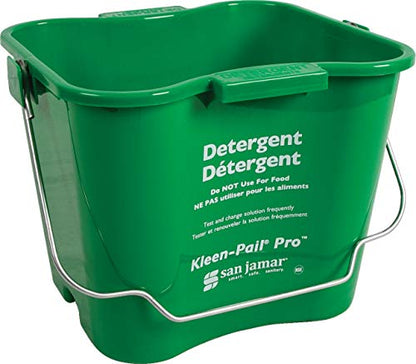 Kleen-Pail 1 1/2 gal Curved Rectangular Bucket, Green, Polypropylene KPP196GN - 1 Each - size: 6 Quarts