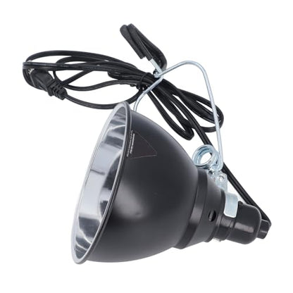 Reptile Heat Lamp, 250W Dimmable UVA Basking Light for Reptiles, Aluminum Reflector Deep Dome Light Fixture for Chicken Lizard (Bulb not Included)