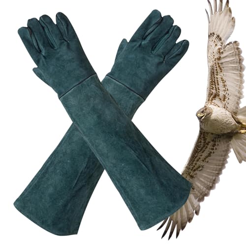 Animal Handling Gloves - Protective Pet Grooming Mitts, Scratch Resistant Cat Safety Gear | Reptile Handling Glove Leather, Puncture Proof Dog Training Gloves for Veterinary Use Wildlife Care - color: B
