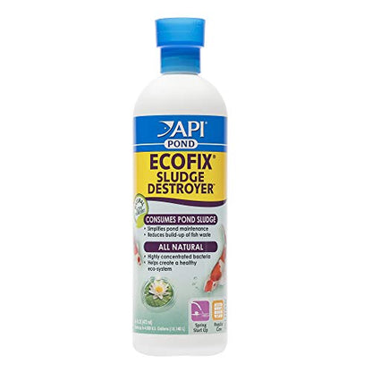 API POND ECOFIX SLUDGE DESTROYER Bacterial cleaner, Pond Water Clarifier and Sludge Remover Treatment 16-Ounce Bottle - size: 16-Ounce