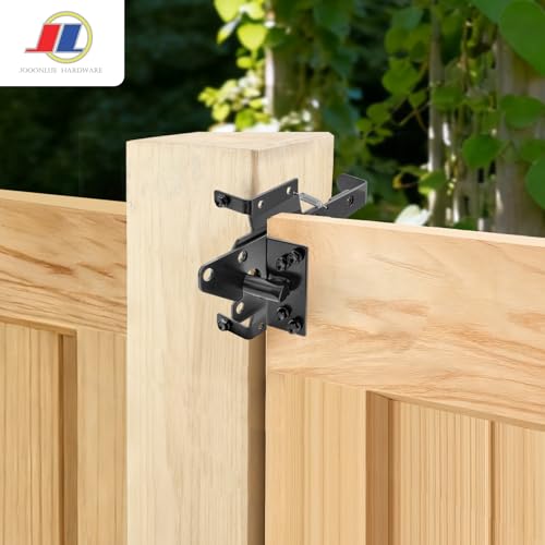 Self-Locking Gate Latch, Gravity Fence Latch, 1 Pack | Self-locking gravity gate latch for wood, metal and vinyl gates; weather-resistant automatic outdoor fence hardware, 1 pack. - size: Vinyl Fence