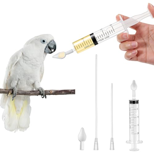 Baby Bird Feeding Syringe, Small Pet Parrot Feeder Hand Feeding Tubes Kit | Reusable Manual Bird Feeding Syringe With Spoon Tip And Soft Tube For Milk, Water, Liquid Food, Parrot, Small Pet