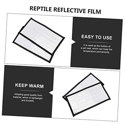Happyyami Reptile Box Heating Pad Reptile Heat Pad Reflective Film Insulation Mat for Snakes Lizards and Turtles - size: 30X16X0.1cm