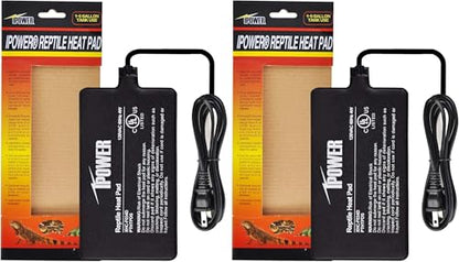 iPower 4 by 7-Inch Reptile Heating Pad Under Tank Terrarium Heater Warmer Heat Mat for Small Animals (Pack of 2) - color: Black-1 Pack, size: 4" X 7" (Pack of 2), style: Heat Pad