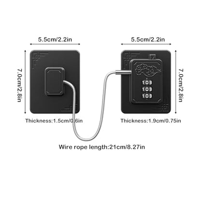 2 Pack Refrigerator Locks, 3 Digit Code, Black | Easy Install Freezer Lock, Combination Lock, Child Proof Cabinet Locks, For Refrigerators, Drawers, Closets, Windows - color: Black-2Pack