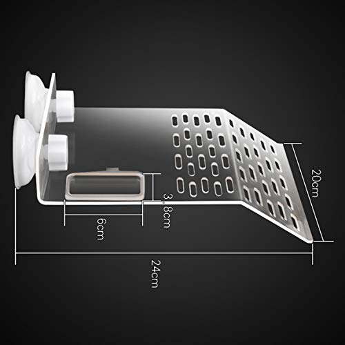 Large Size Acrylic Turtle Basking Platform, Fish Tank Aquarium Platform, Tortoise Resting Terrace with 3PCS Suction Cups