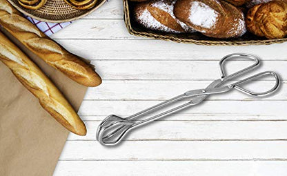 Hiash 9-Inch and 11-Inch Heavy Duty Stainless Steel Kitchen Tongs - Comfortable Ergonomic Grip, Scissor Design, Heat Resistant for BBQ and Cooking - size: 9 Inch and 11 Inch (Set of 2)