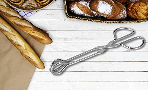 Hiash 9-Inch and 11-Inch Heavy Duty Stainless Steel Kitchen Tongs - Comfortable Ergonomic Grip, Scissor Design, Heat Resistant for BBQ and Cooking - size: 9 Inch and 11 Inch (Set of 2)