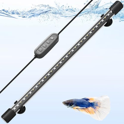 22.8in Submersible Aquarium LED Light, 24/7 Mode Aquarium Lights with Full Spectrum RGBW LEDs, IP68 Waterproof Fish Tank Light with Dimming, Timming and Color Adjustable - style: 22.8inch