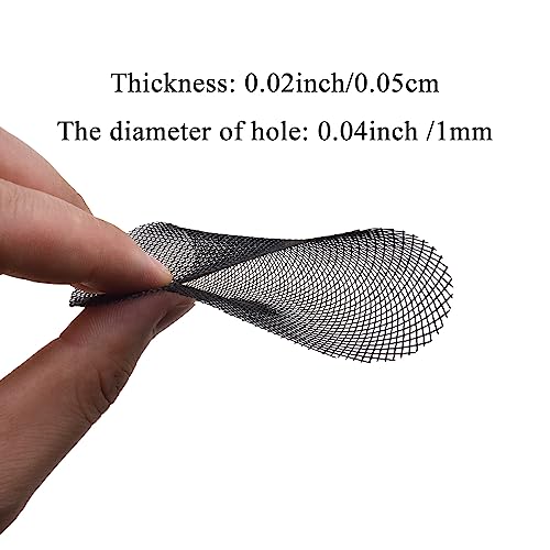 HAHIYO 50PCs 4Inch/10Cm Black Round Glassfibre Flower Pot Hole Mesh Pad Bottom Grid Mat Bonsai Drainage mesh Hole Screens Gasket Prevent Soil Loss Breathable Gasket Drainage Netting for Bonsai - size: Round-4In-50P