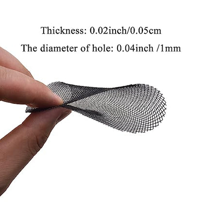 HAHIYO 50PCs 4Inch/10Cm Black Round Glassfibre Flower Pot Hole Mesh Pad Bottom Grid Mat Bonsai Drainage mesh Hole Screens Gasket Prevent Soil Loss Breathable Gasket Drainage Netting for Bonsai - size: Round-4In-50P