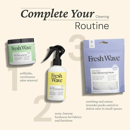 Fresh Wave Odor Eliminator Gel 2-Pk 15oz & 7oz Air Freshener, Mix Pack | Plant-based formula. No parabens or harsh chemicals. EPA Safer Choice. Bathroom & closet odor absorber. Refillable. - size: 22 fl oz (Pack of 2: 15 fl oz & 7 fl oz)
